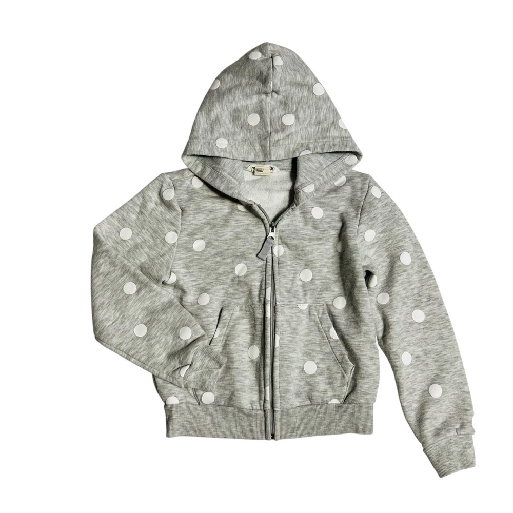 H&M Gray Kids Hoodie with White Dots‎